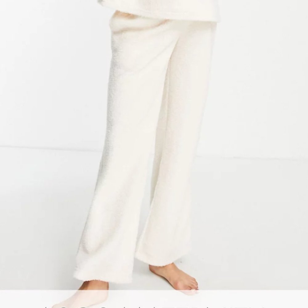 ASOS Maternity Cream Wide-Leg Maternity Pants